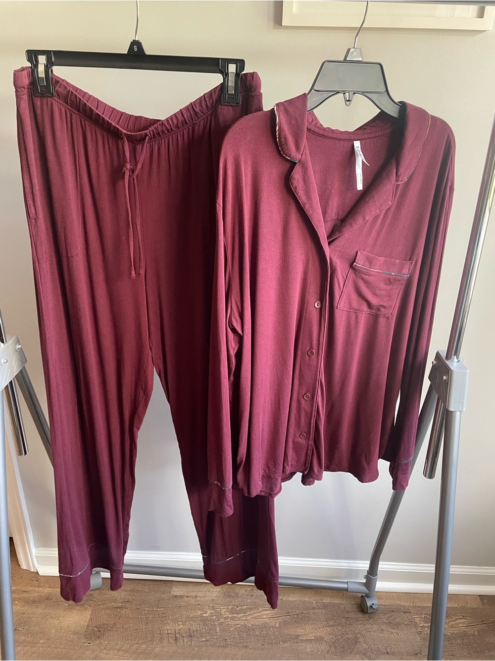 Soma Burgundy Long Sleeve Pajama Set